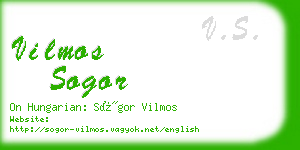 vilmos sogor business card